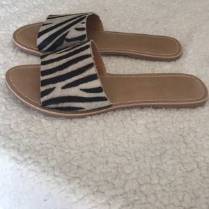 Zebra print flats